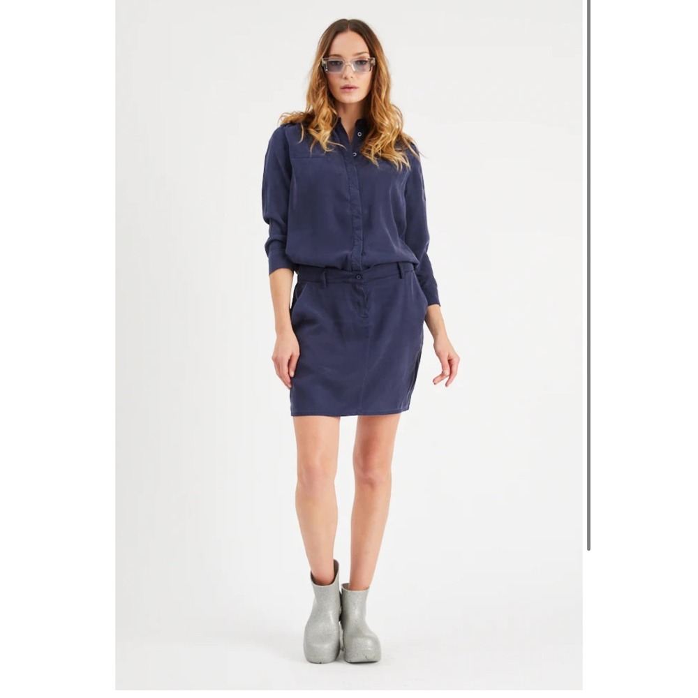 Etienne Marcel Tunic Dress in Blue EM7103 Size Xs